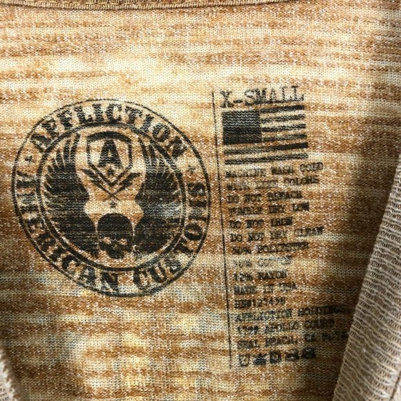 Affliction Graphic T-Shirt Women's XS Maryrs Of Death Metal Tour Tee Lace Front - Picture 9 of 11